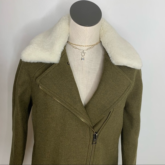 Madewell Eldridge Zip Coat Sherpa Collar Size small - Picture 5 of 16